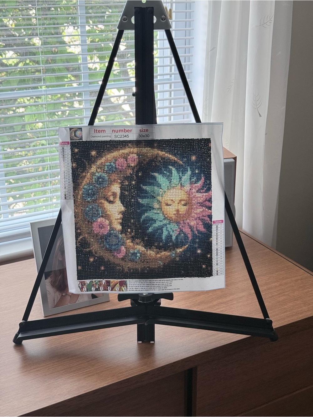 Sun and Moon Mosaic Wall Art - Multicolor